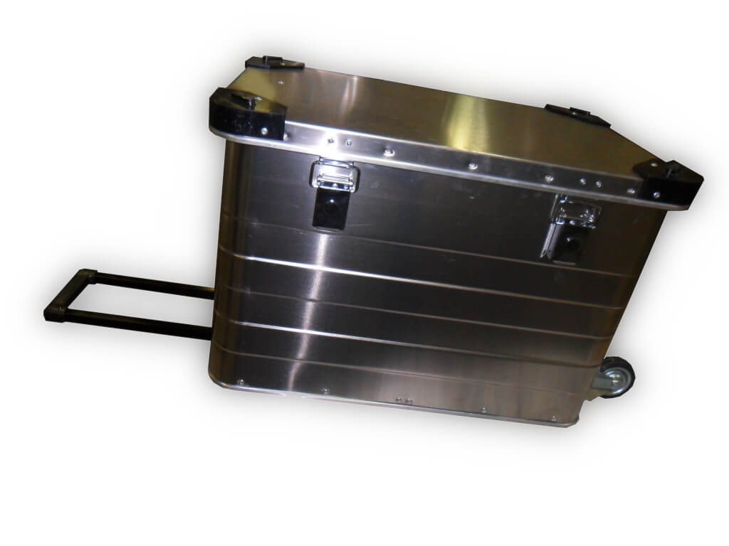 Aluminiowe skrzynie ewakuacyjne z rączką i kołami